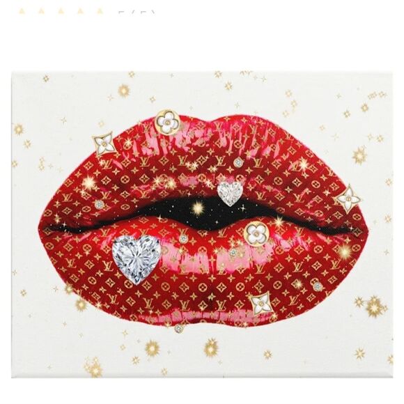 At Home Louis Vuitton Luxury Lips Canvas Wall Decor - Picture 3 of 8